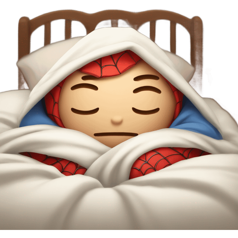 spider man sleeping bed cute  emoji