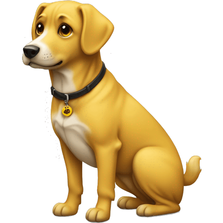 un chien jaune emoji