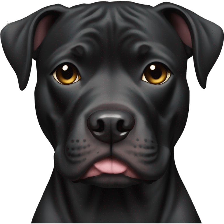 All black pit bull emoji