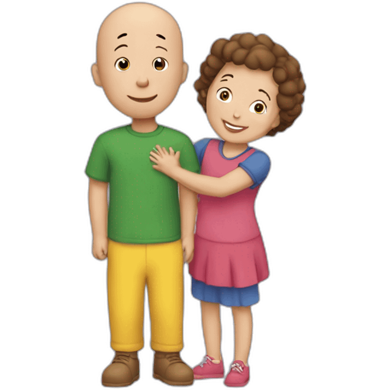 Caillou and Rosie emoji