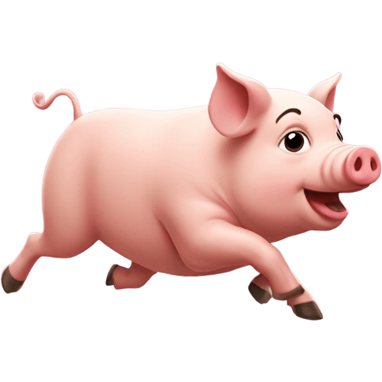 running pig emoji