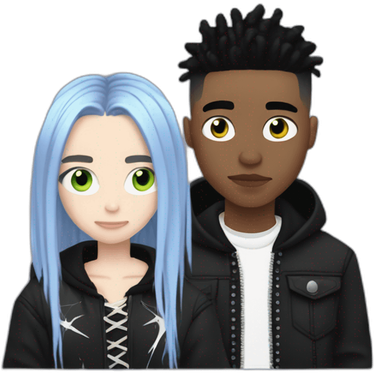 Billie eilish and xxxtentation emoji