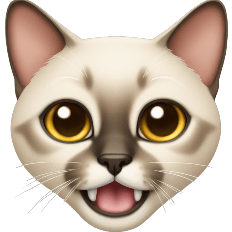 siamese cat with bottom tooth poking out emoji