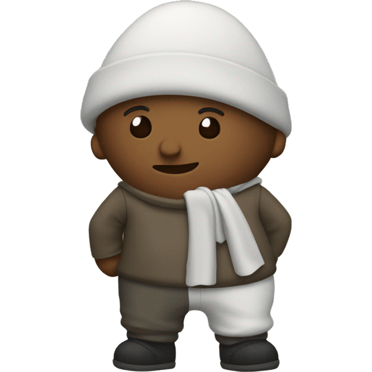 Pilgrim emoji wearing sweatpants giving hugs emoji