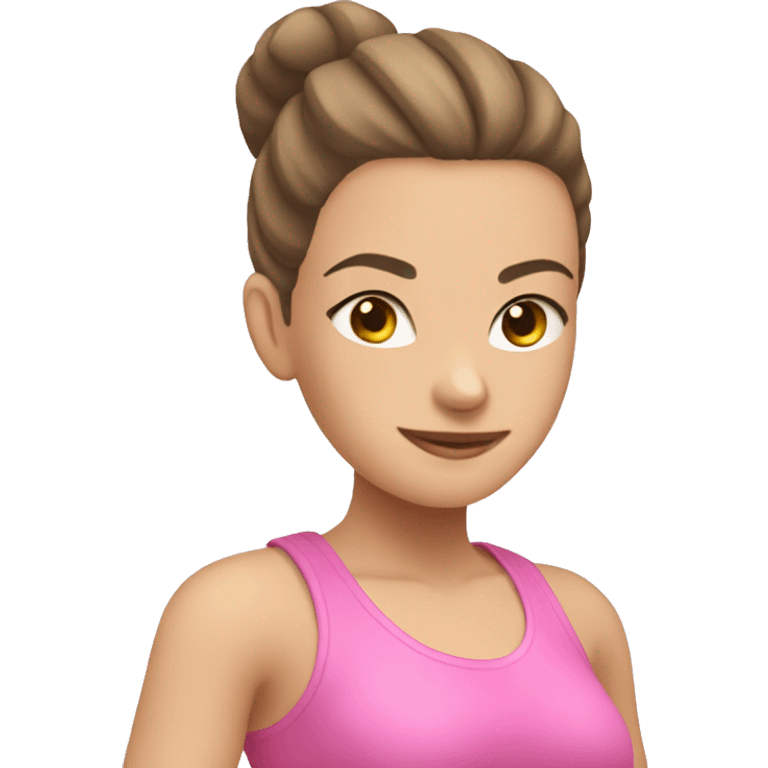 pilates girl in pink pilates asia emoji