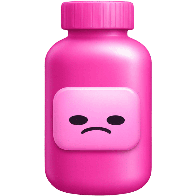 Pink pill bottle with bow emoji