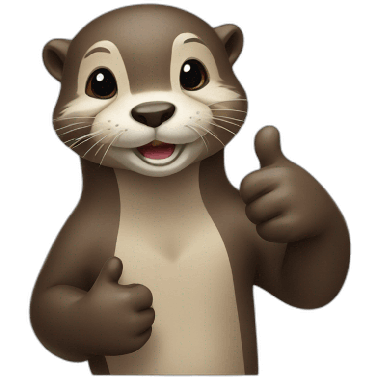 otter with thumb up emoji