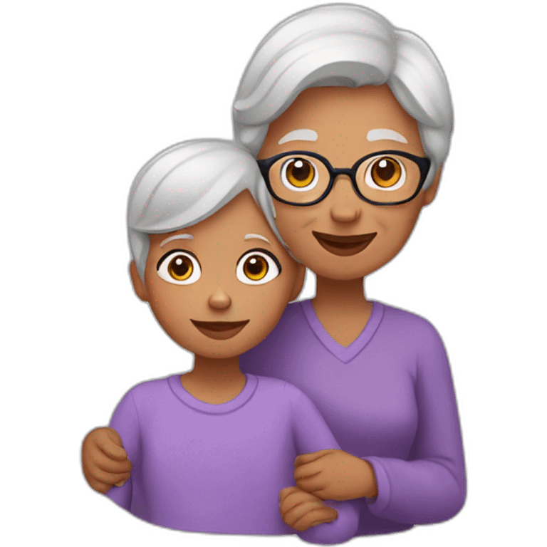 grandmother with grandchild emoji