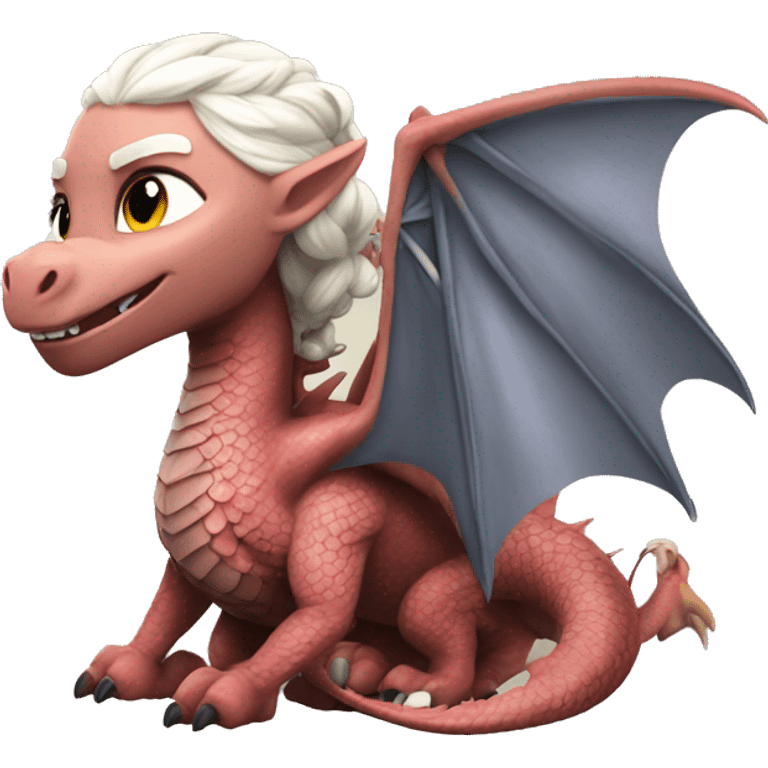 Daenerys Targaryen on a dragon emoji