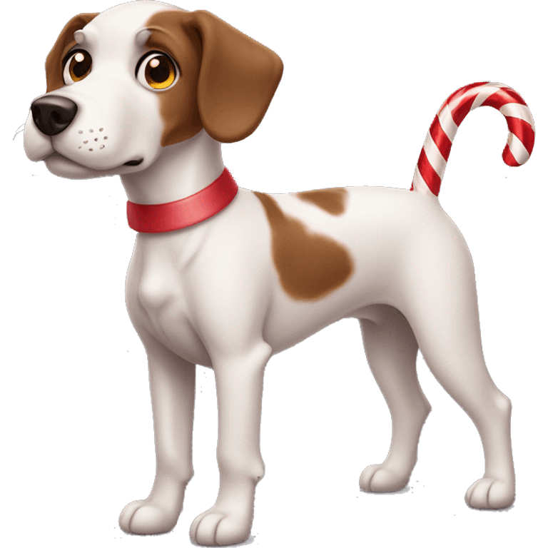 Candy cane dog emoji