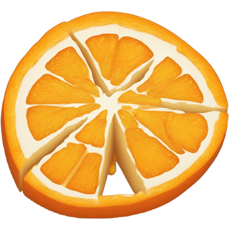 orange slice full circular emoji