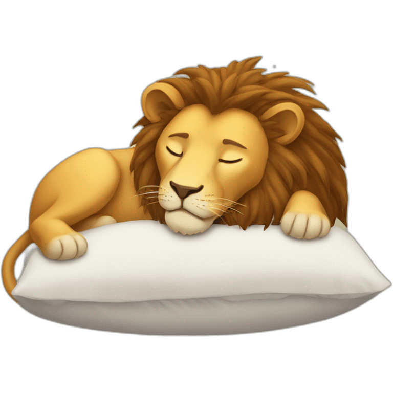 Lion sleeping emoji