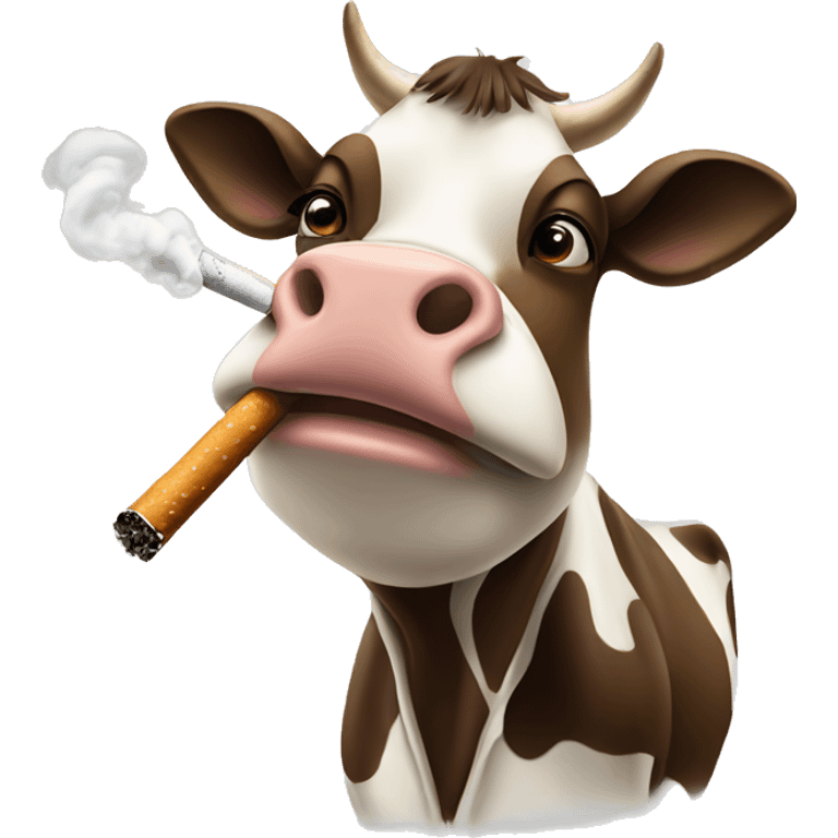 SMOKING A CIG  COW emoji