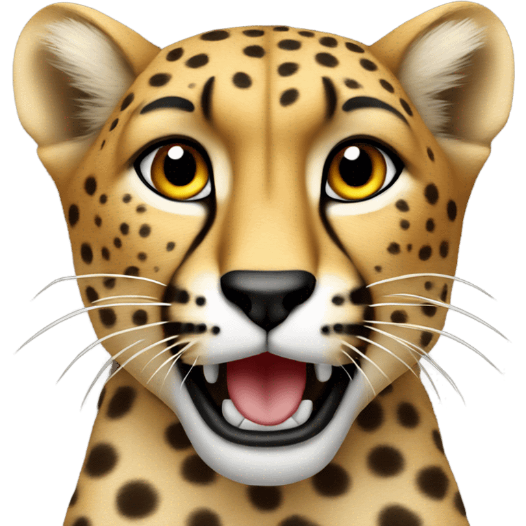 Cheetah sitting facing me emoji