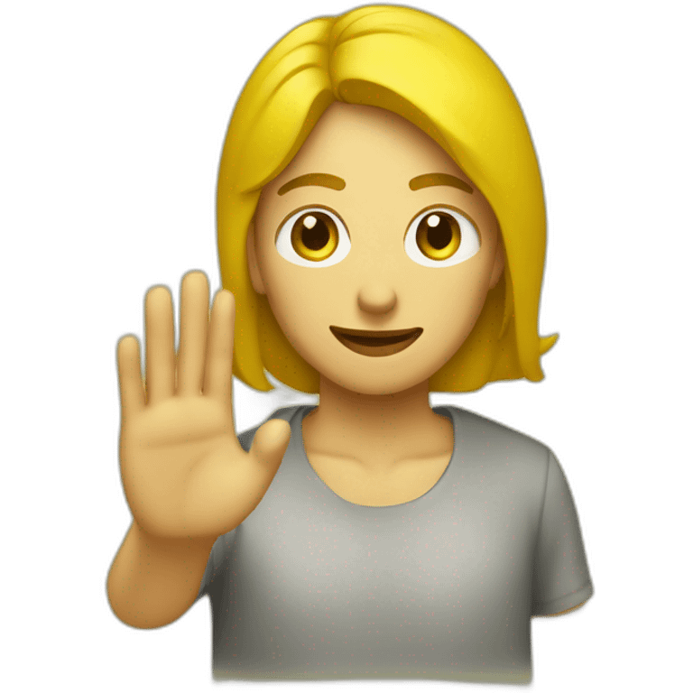 Homme jaune qui sert la main à une femme jaune  emoji