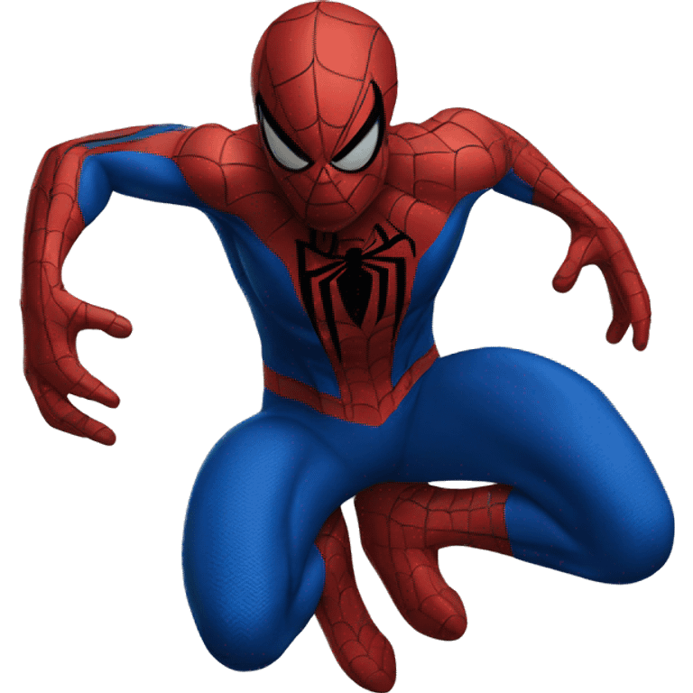 Spiderman blue and red emoji