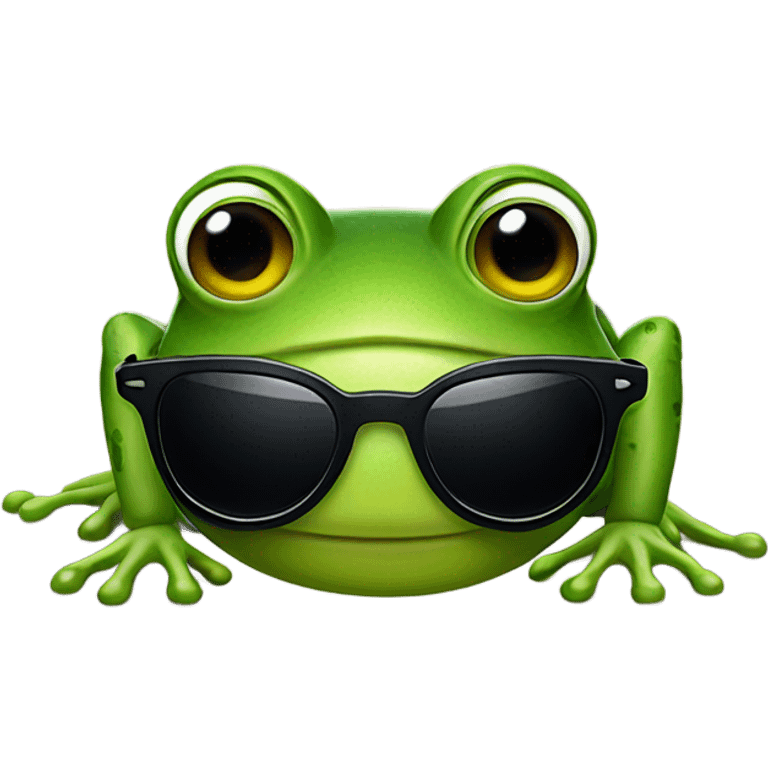 a frog with sunglasses emoji