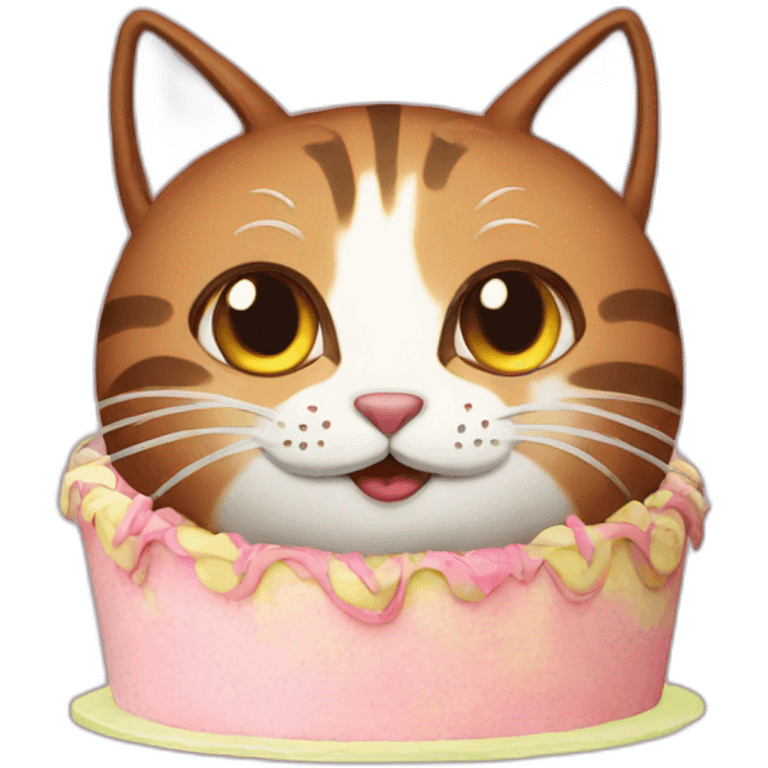 Cat cake emoji