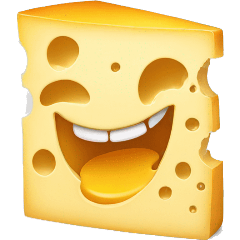 cheese with mouth emoji