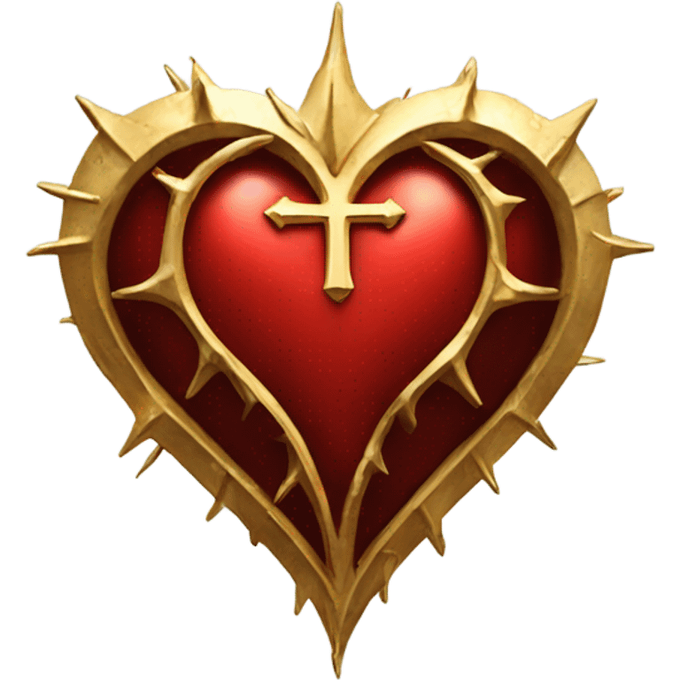 gothic red and gold holy heart emoji