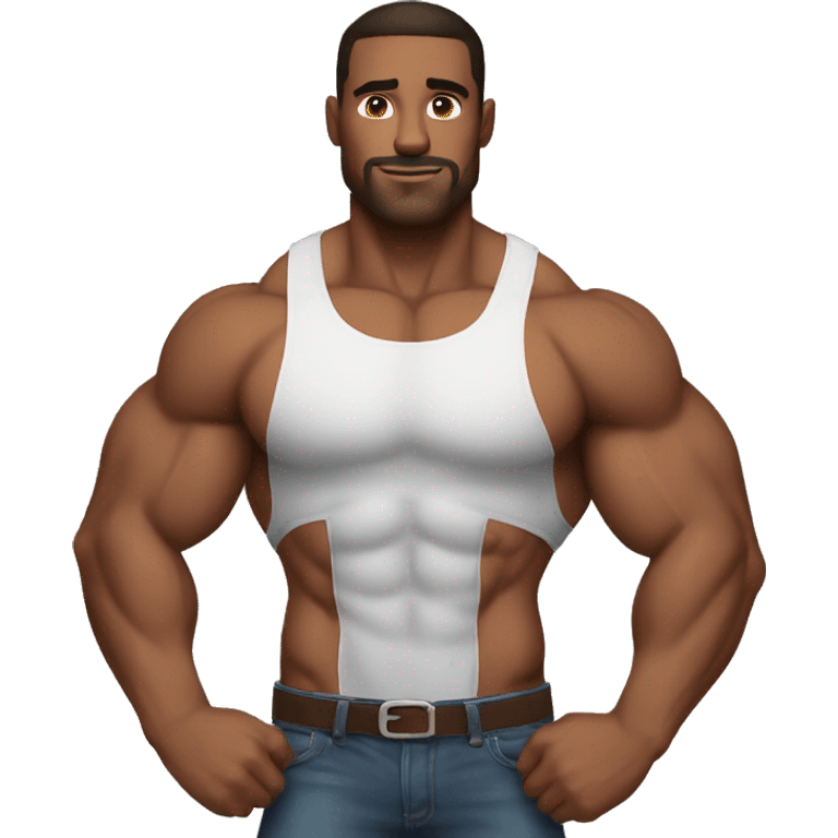 muscular man big pecs emoji