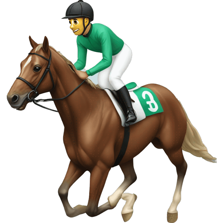 horse with jockey emoji