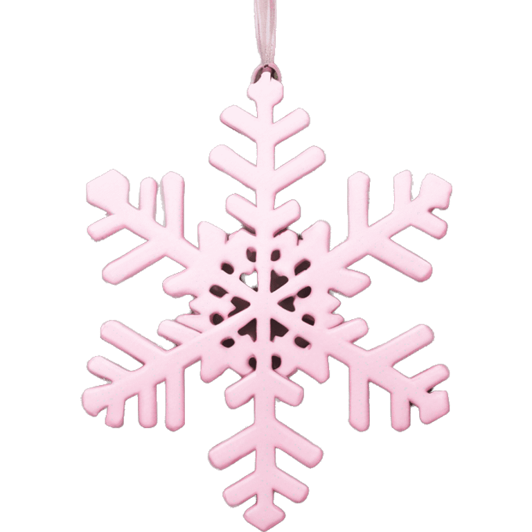 pale pink snowflake ornament emoji