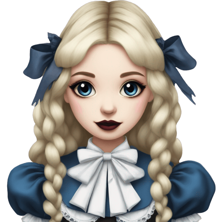 alice in wonderland gothic lolita look emoji