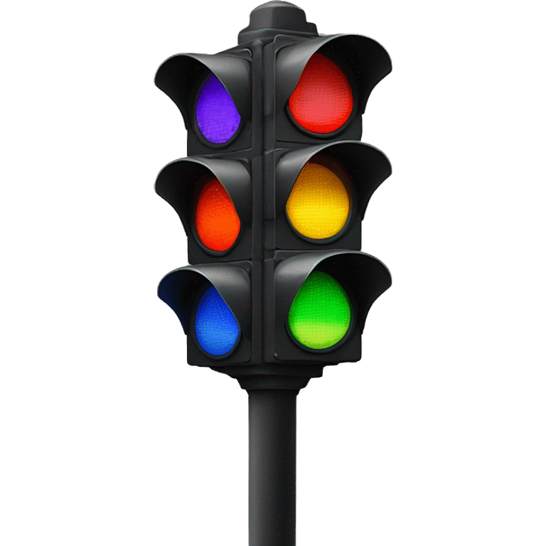 Pride Flag Traffic Light emoji