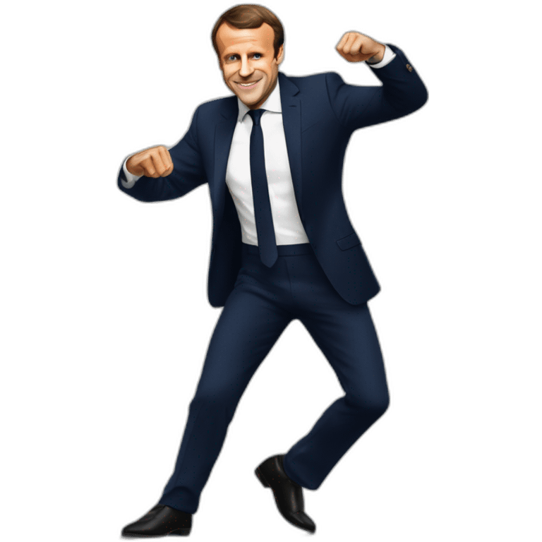 Emmanuel Macron dancing salsa emoji