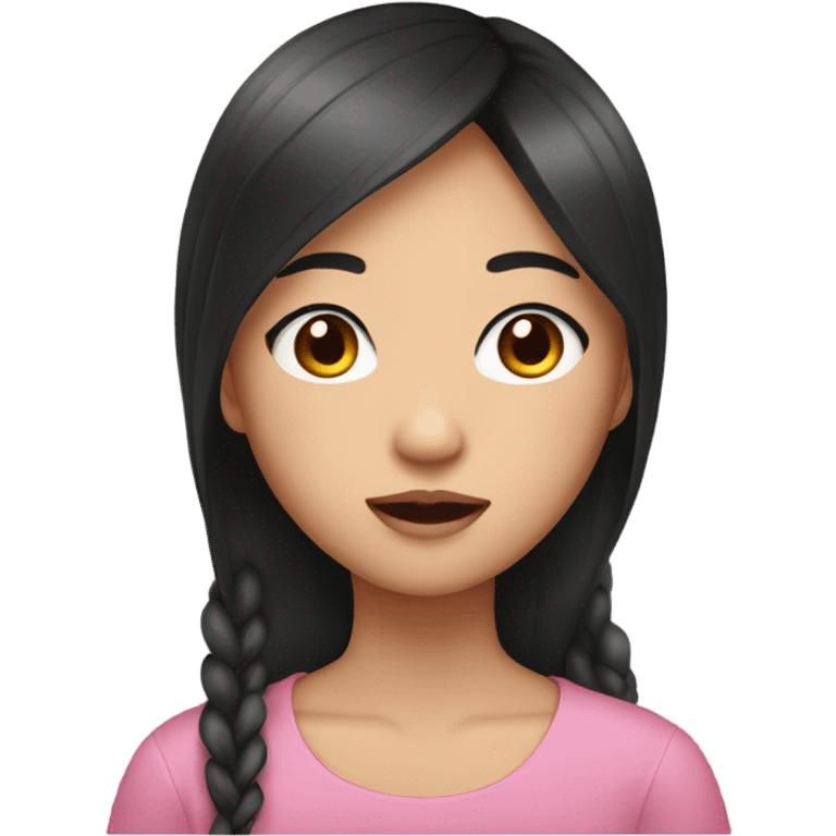 Asian girl with lashes emoji