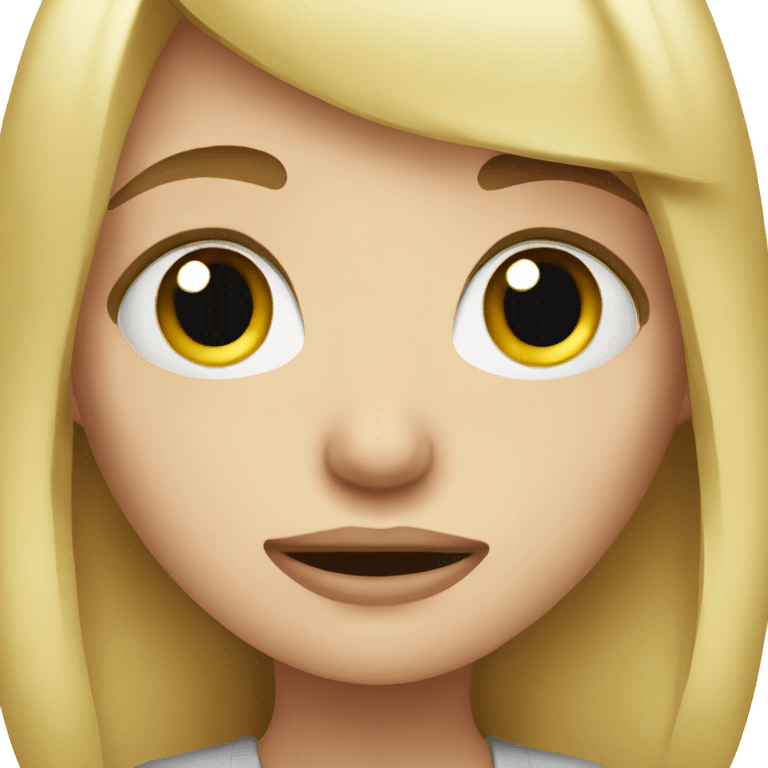 Blonde girl, crying emoji