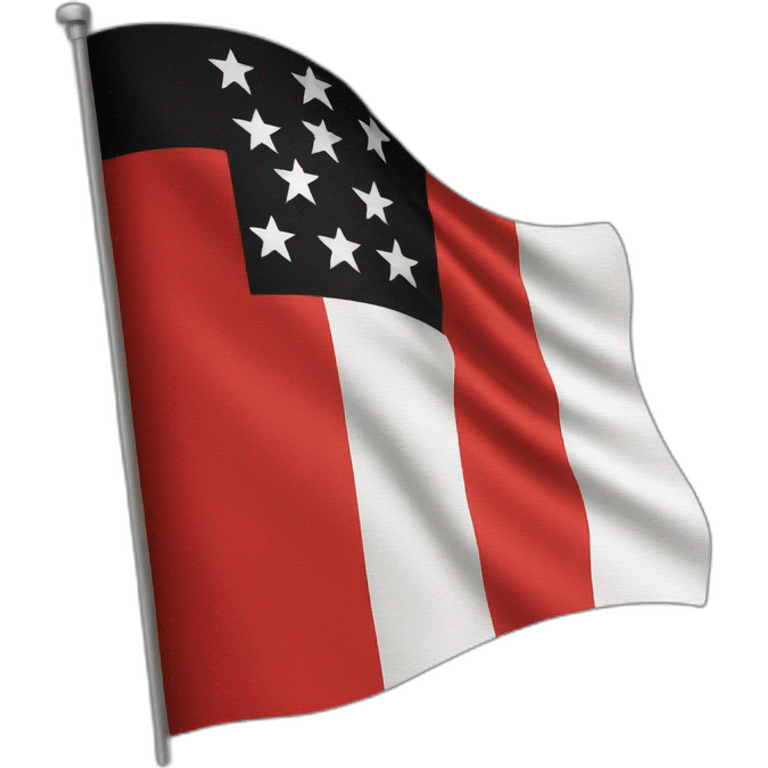 Flag black, white, red emoji