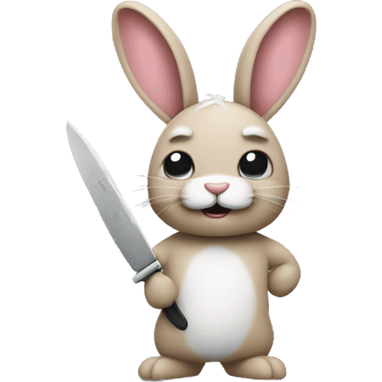 Bunny with a knife emoji