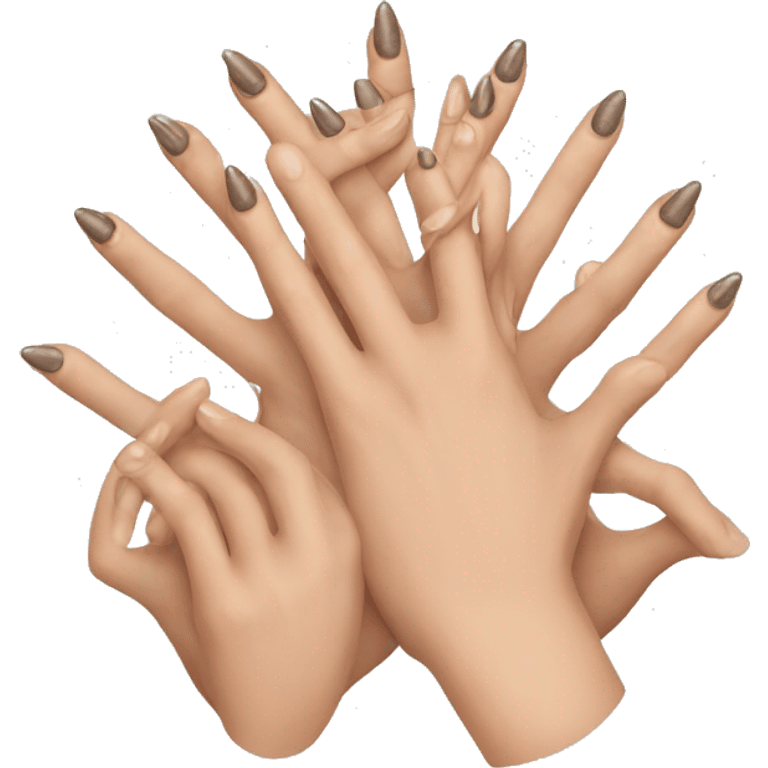 hands with nails emoji