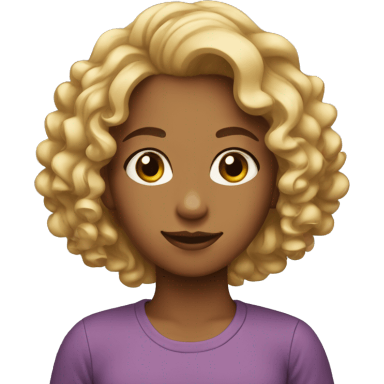 girl with curl emoji