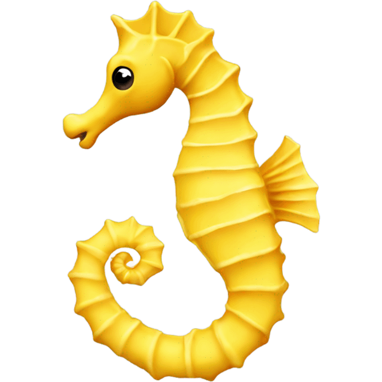 Yellow seahorse facing to the left emoji