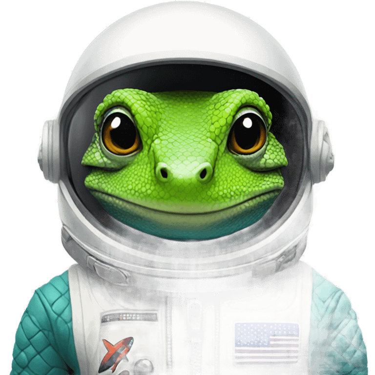 Lizard in astronaut suit  emoji