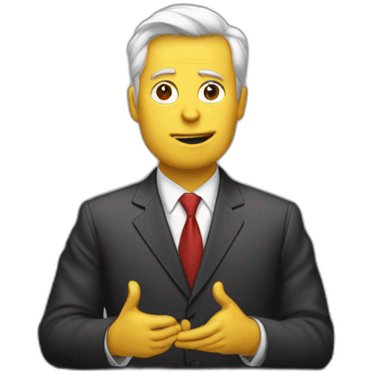 Do not sign over politician at podium  emoji