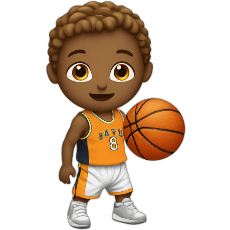 Baby play basketball emoji