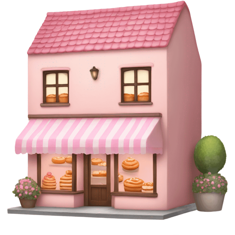 soft pink and white bakery shop emoji