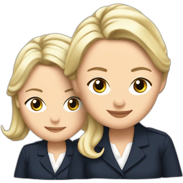 Marie le Pen avec Emanuelle Macron emoji