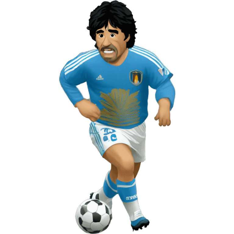 Maradona buvant une bierre emoji