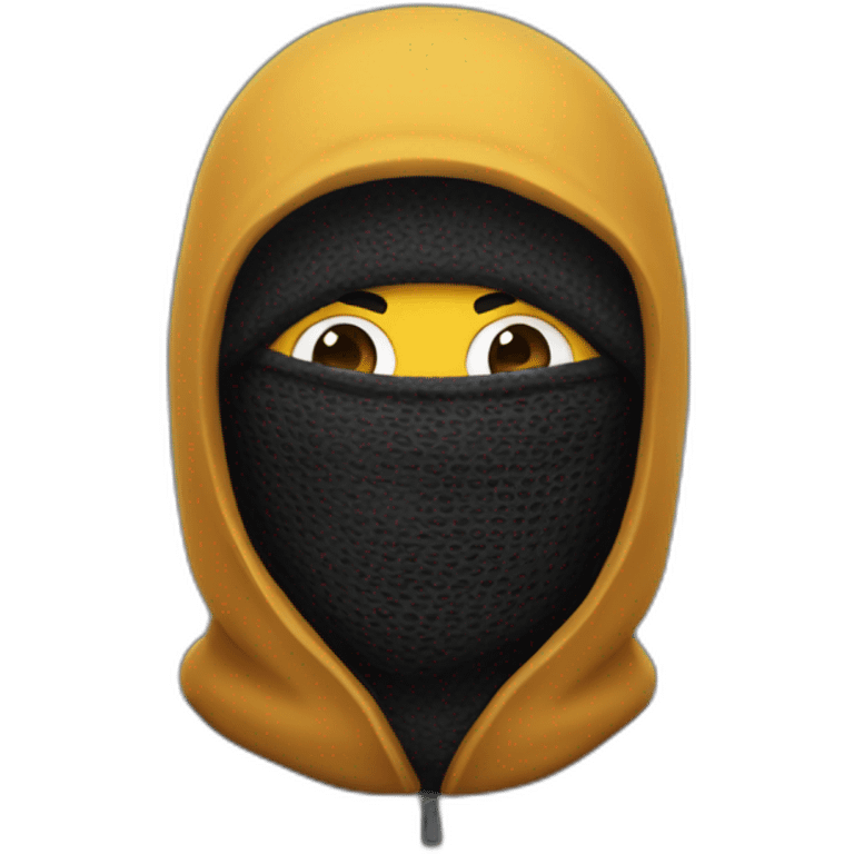 a guy wearing balaclava mask  emoji