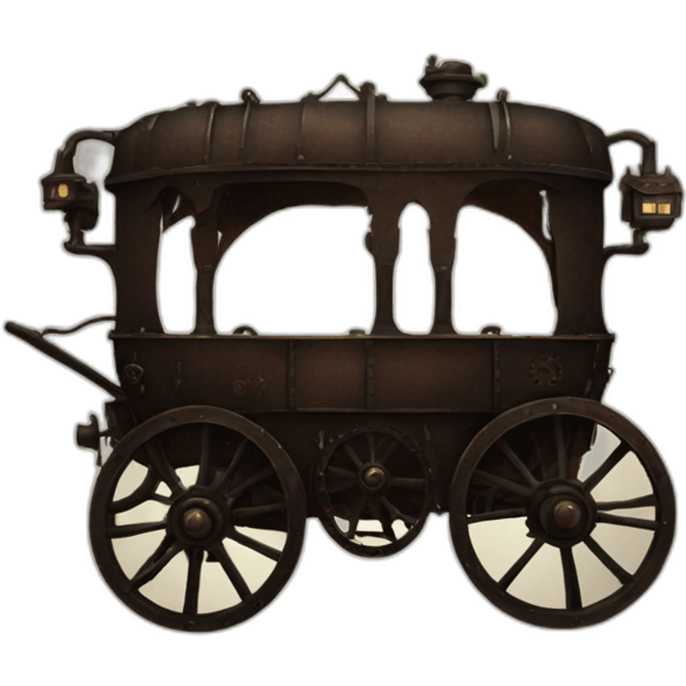 steampunk wagon sillouette emoji