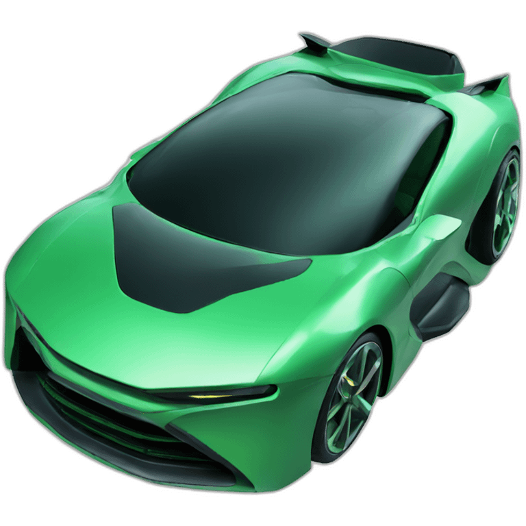 futuristic car green emoji