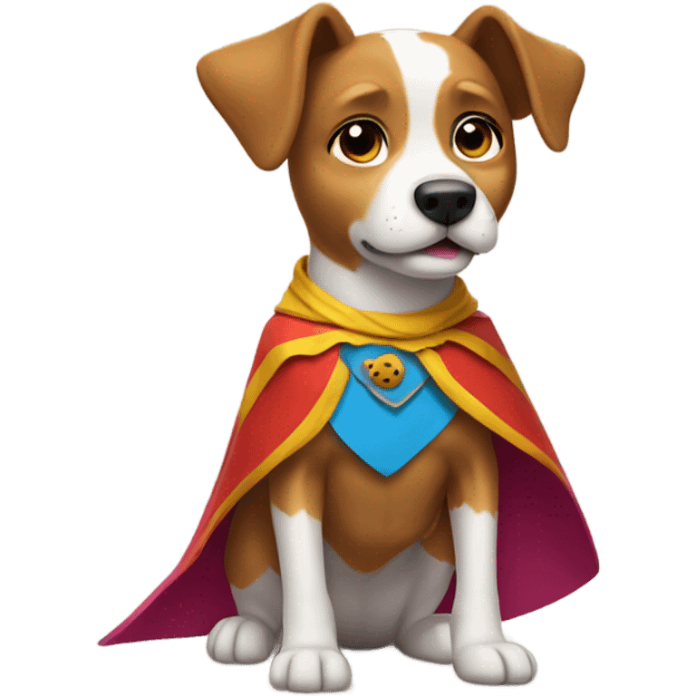 dog wearing a cape emoji