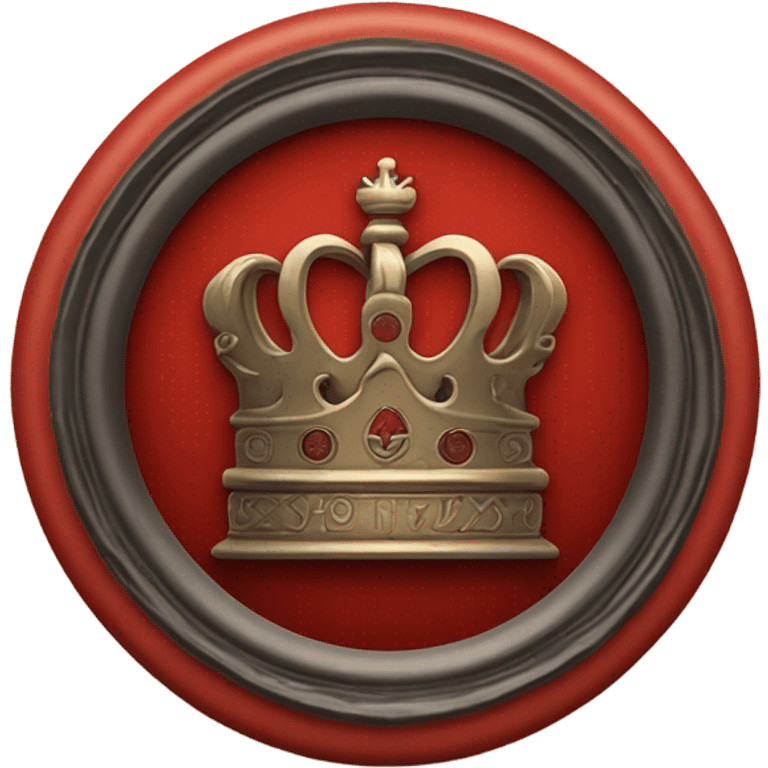 queen wax seal red broken circle emoji