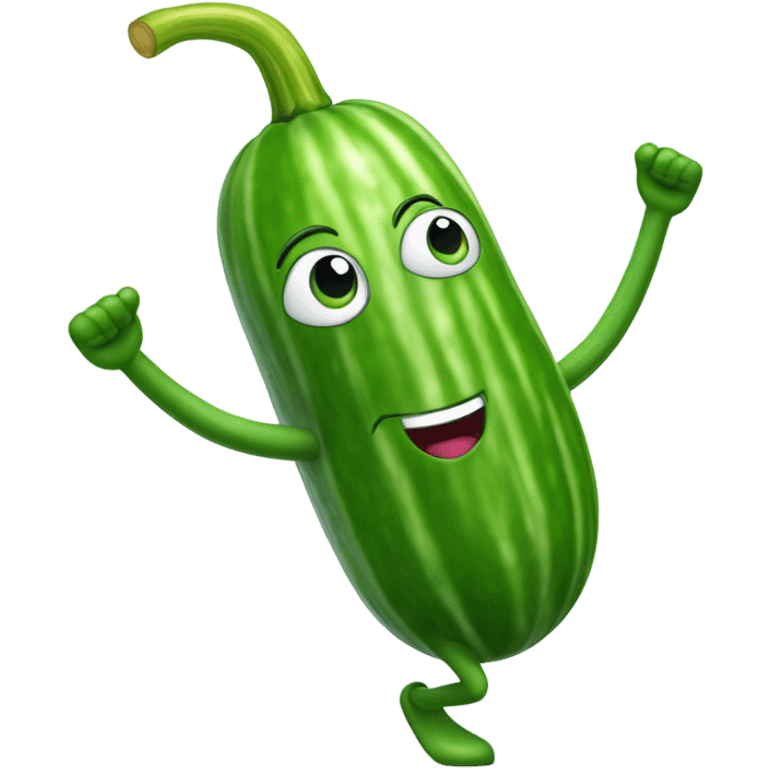 Cucumber dancing samba emoji