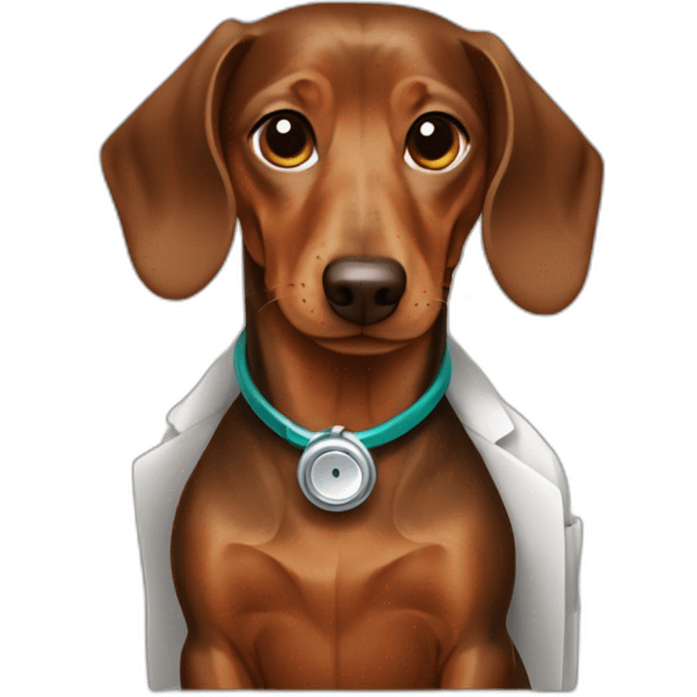 doctor Dachshund brown emoji